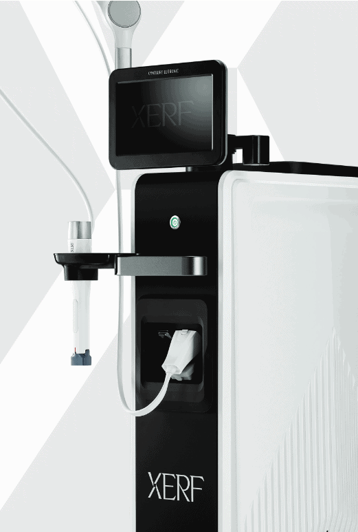 XERF radiofrequency skin tightening machine used for non-surgical facial rejuvenation treatments in London